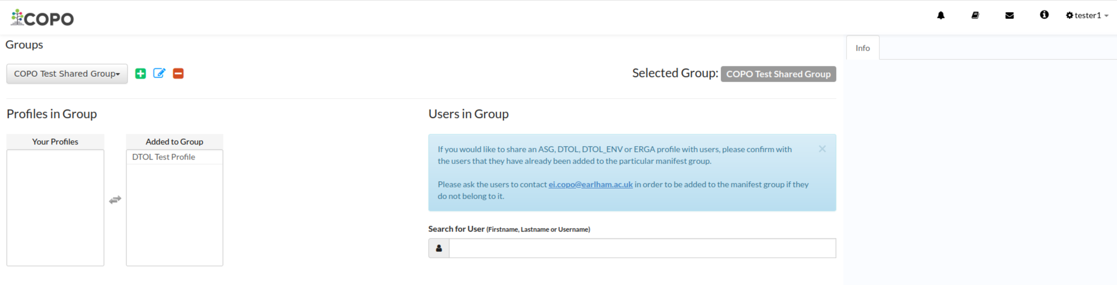 Groups web page with pointer to add a new group button